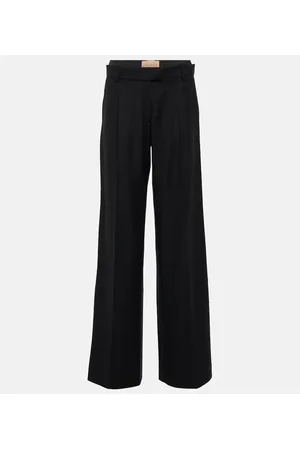 AYA MUSE Low-Rise-Hose Conso aus Wolle