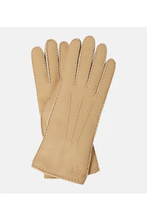 Loro Piana Handschuhe Elide aus Leder mit Shearling