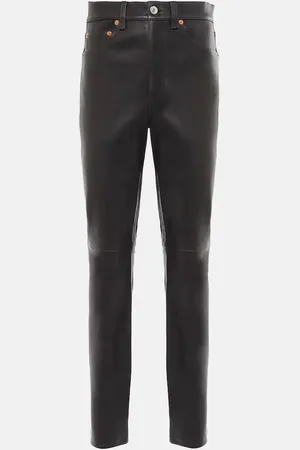 RE/DONE High-Rise-Hose 70s aus Leder
