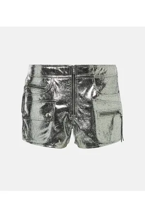 Isabel Marant Low-Rise Shorts Coria aus Metallic-Leder