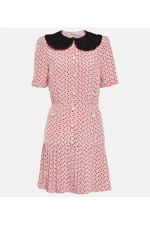 Alessandra Rich Bedrucktes Minikleid aus Seide
