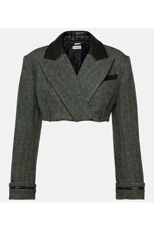 Simkhai Cropped-Blazer Clare aus einem Wollgemisch