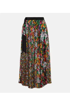 SACAI Bedruckter High-Rise-Midirock