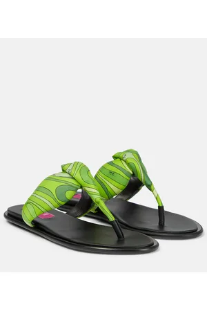 Puccini Sandalen Iride aus Seide und Leder