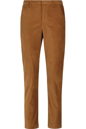 7 for all Mankind High-Rise-Hose aus Samt