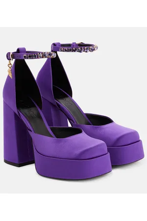 VERSACE Plateau-Pumps Medusa Aevitas aus Satin