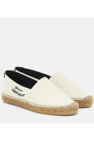 Saint Laurent Bestickte Espadrilles aus Canvas