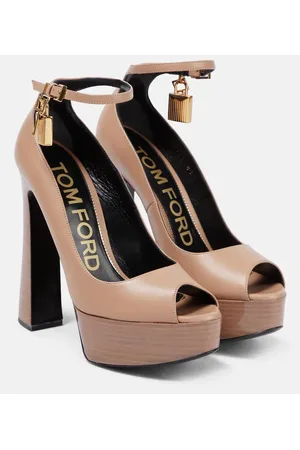 Tom Ford Plateau-Sandalen Padlock aus Leder