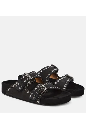 Isabel Marant Verzierte Sandalen Lennyo aus Veloursleder