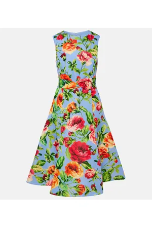 Carolina Herrera Midikleid aus Crêpe