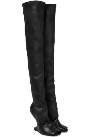 Rick Owens Overknee-Stiefel Cantilever aus Leder