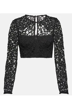 Self-Portrait Cropped-Top aus Spitze