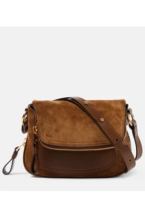 Tom Ford Schultertasche aus Veloursleder und Leder