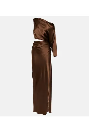 The Sei One-Shoulder-Robe aus Seide