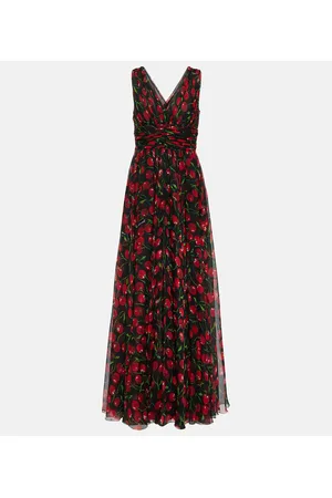Dolce & Gabbana Bedruckte Robe aus Seidenchiffon