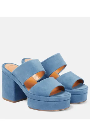 Chloé Chloé Plateausandalen Odina aus Veloursleder