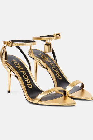 Tom Ford Sandalen Padlock aus Metallic-Leder