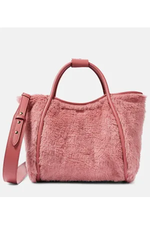 Max Mara Tote Marine Medium aus Teddyfleece