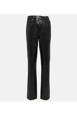 AGOLDE Hose Criss-Cross aus Lederimitat