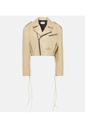 MAGDA BUTRYM Cropped-Bikerjacke aus Leder
