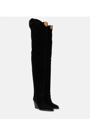 PARIS TEXAS Overknee-Stiefel aus Veloursleder