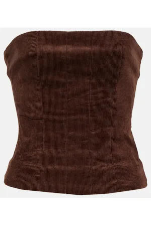 Staud Top Woodgrain aus Baumwoll-Cord