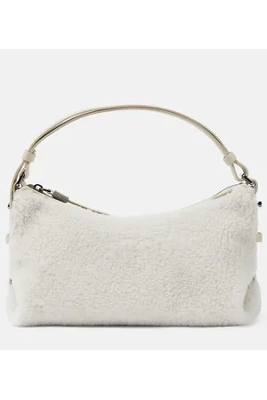 Brunello Cucinelli Schultertasche aus Faux Shearling