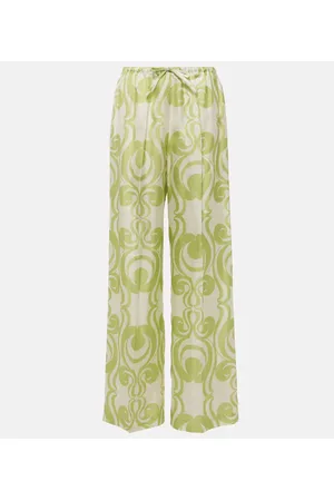DRIES VAN NOTEN Weite Hose aus Seide