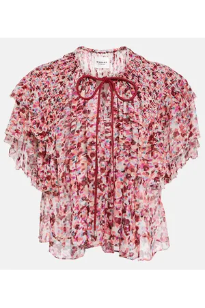 Marant Etoile Bedrucktes Top Fapani aus Georgette