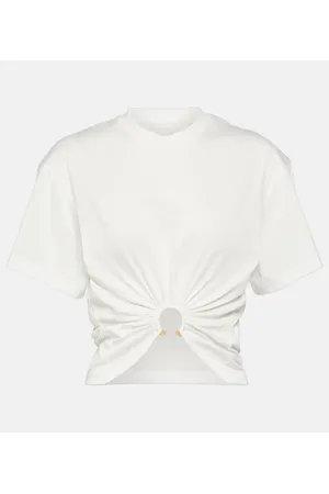 Paco rabanne Cropped-Top aus Baumwoll-Jersey