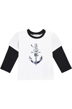Dolce & Gabbana Baby Longsleeve aus Baumwoll-Jersey