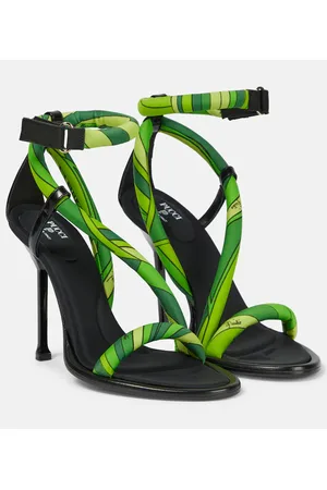 Puccini Sandalen Iride aus Seide und Leder
