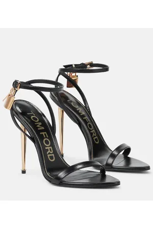 Tom Ford Verzierte Sandalen Padlock aus Leder