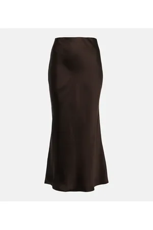 Norma Kamali Midirock Bias Obi aus Satin