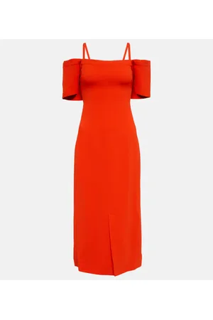Victoria Beckham Off-Shoulder-Midikleid aus Cady