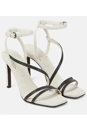 Brunello Cucinelli Verzierte Sandalen aus Leder