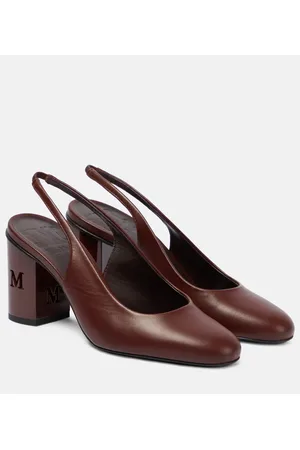 Max Mara Slingback-Pumps Damiersli aus Leder