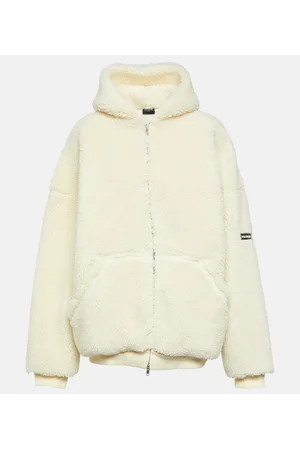 Balenciaga Kapuzenjacke aus Faux Shearling