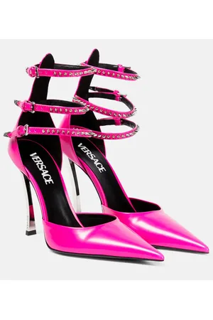 VERSACE Verzierte Pumps Pin-Point aus Leder