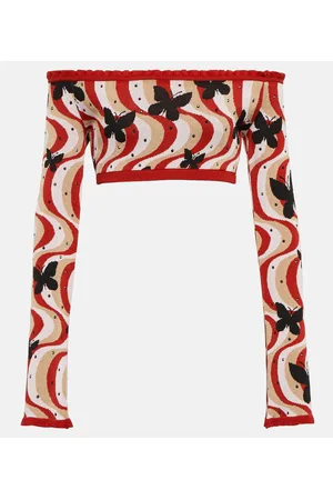 Alessandra Rich Bedrucktes Cropped-Top