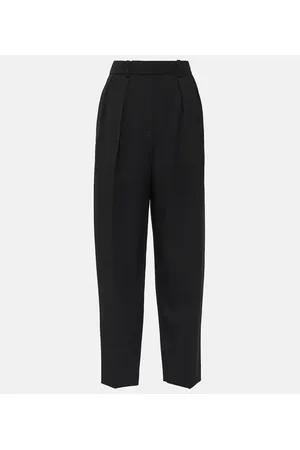 The Row High-Rise-Hose Corby aus Woll-Twill