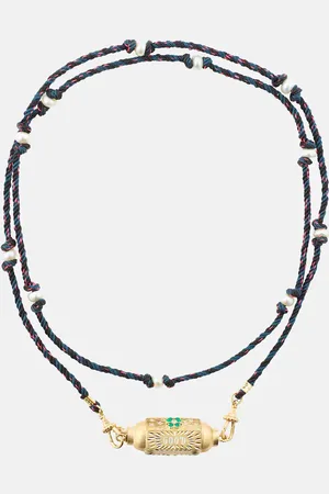 Marie Lichtenberg Halskette Good Things mit 14kt Gelbgold, Diamanten und Onyx