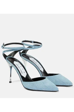 AREA X Sergio Rossi Pumps Marquise aus Denim