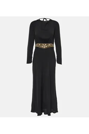 RIXO London Verziertes Maxikleid Elena aus Crêpe