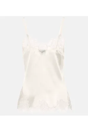 Dolce & Gabbana Top aus Satin mit Spitze