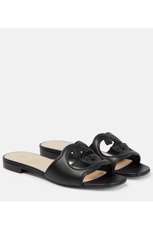 Gucci Pantoletten Interlocking G aus Leder