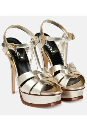 Saint Laurent Plateausandalen Tribute 105 aus -Leder