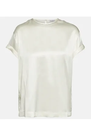 Brunello Cucinelli Top aus Satin
