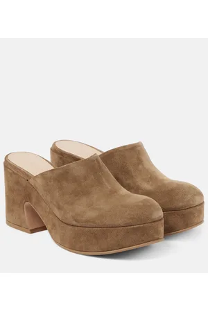Gianvito Rossi Mules Lyss aus Veloursleder