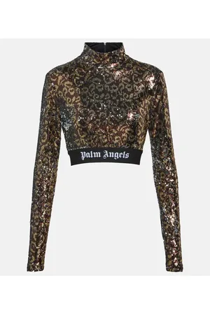 Palm Angels Cropped-Top mit Pailletten